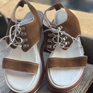 Suede sandals, boho ,  basic, ,chunky, vacation, cozy